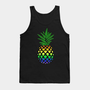 LGBT Pride Hearts Filled Pineapple Tank Top